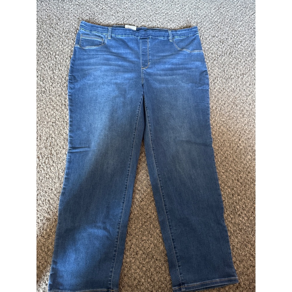 Time and Tru Womens High Rise Straight Denim Jegging Medium Wash TT3636011732